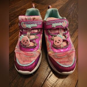 Sketchers memory foam, strawberry splash sneakers, girls size 2